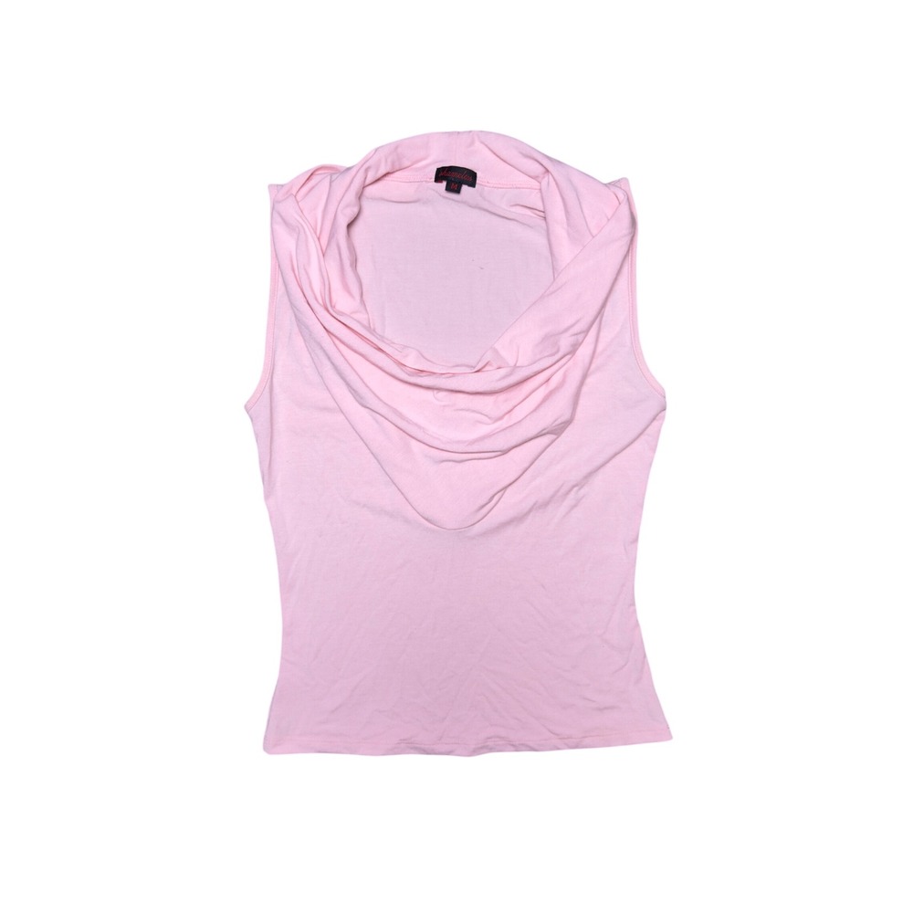 Shameless Pink Cowl Neck Sleeveless Top Tank
